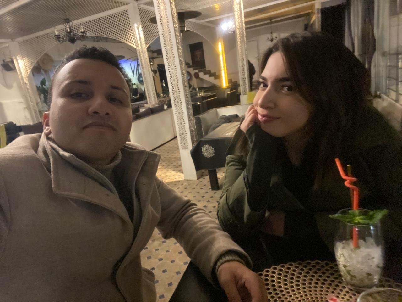 At the café