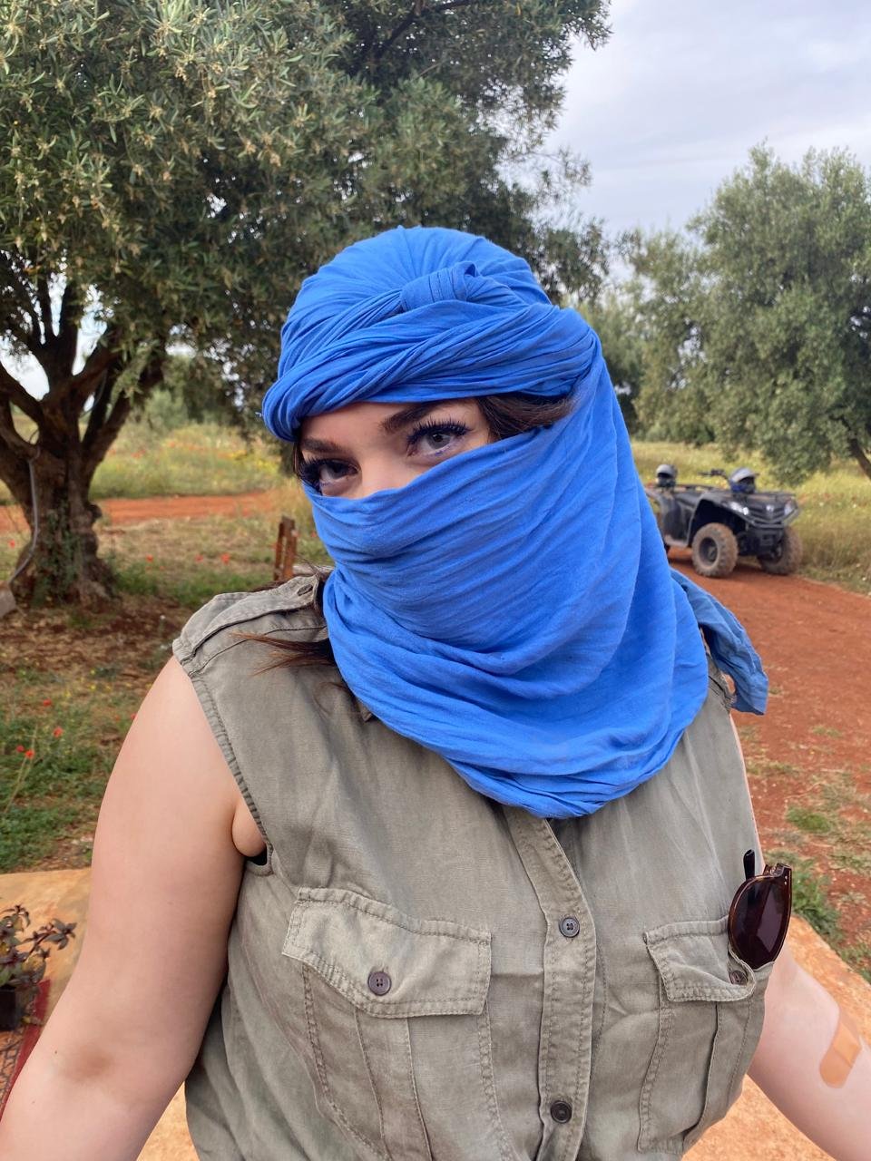 Khadija in blue veil